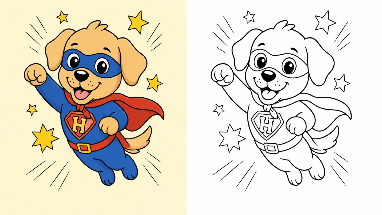 Hund als Superheld
